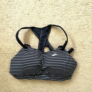 Brooks Juno 38C Sports Bra, Black and White Striped